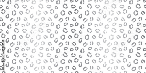 Cheetah seamless vector pattern background, silver and white
