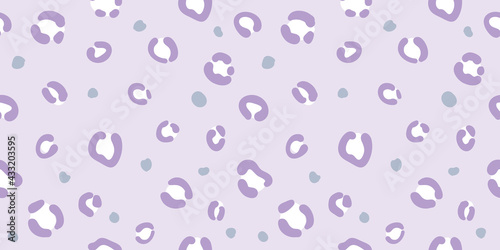 Cheetah seamless vector pattern background, pastel purple