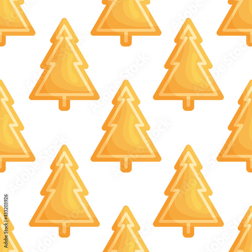 Seamless pattern with gingerbread cookies.