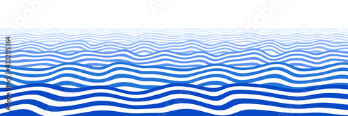 Abstract vector background, banner. Stylization of sea waves.