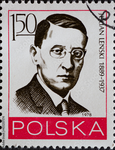 POLAND-CIRCA 1978 : A post stamp printed in Poland showing a portrait of Labor Movement Official Julian Leszczyński photo