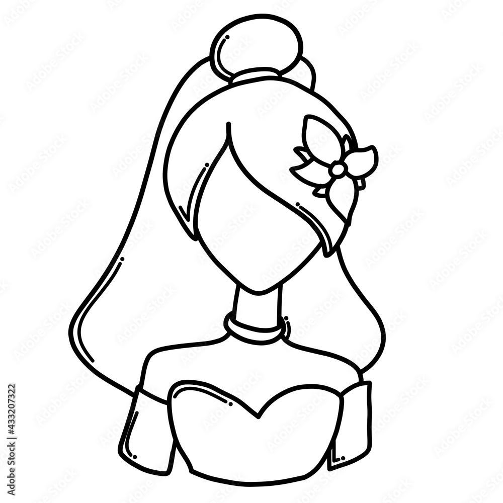 Bride Doodle vector icon. Drawing sketch illustration hand drawn cartoon line eps10 Bride Doodle vector icon. Drawing sketch illustration hand drawn cartoon line eps10