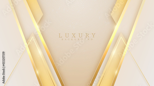Luxury light yellow pastel abstract background with golden lines sparkle. Illustration from vector about modern template design for a sweet and elegant feeling.
