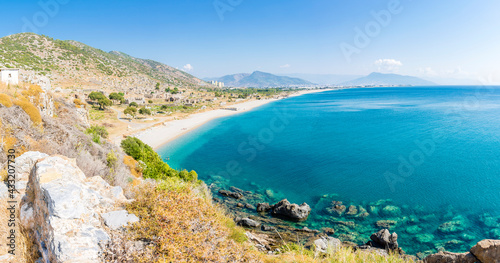Fototapeta Naklejka Na Ścianę i Meble -  Anemurium Ancient City view from castle in Anamur