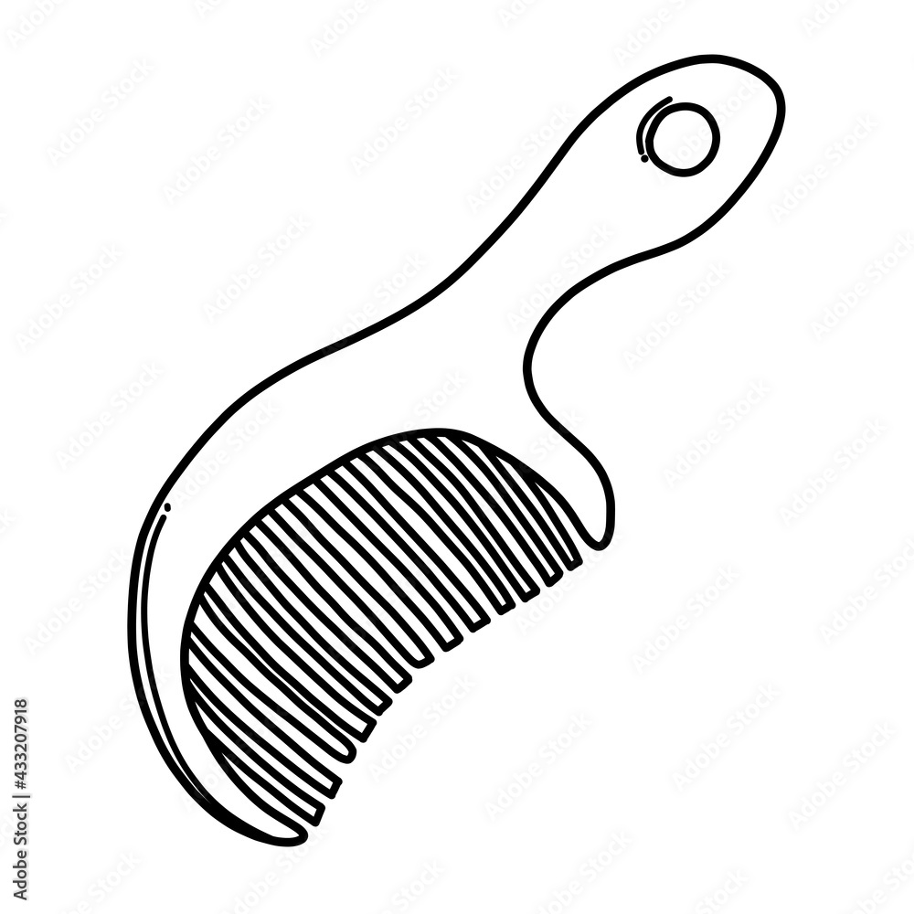 Comb Doodle vector icon. Drawing sketch illustration hand drawn cartoon line eps10 Comb Doodle vector icon. Drawing sketch illustration hand drawn cartoon line eps10