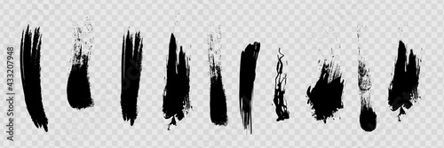 Craft label brush stroke backgrounds, paint or ink smudges vector for tags and stamps design. Painted label backgrounds patch. Color combinations catalog elements. Ink smudges, stains