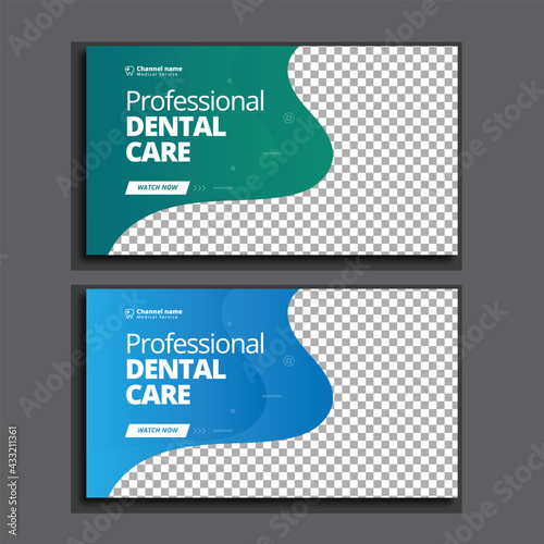 Medical healthcare & Dental care Youtube thumbnail video thumbnail template