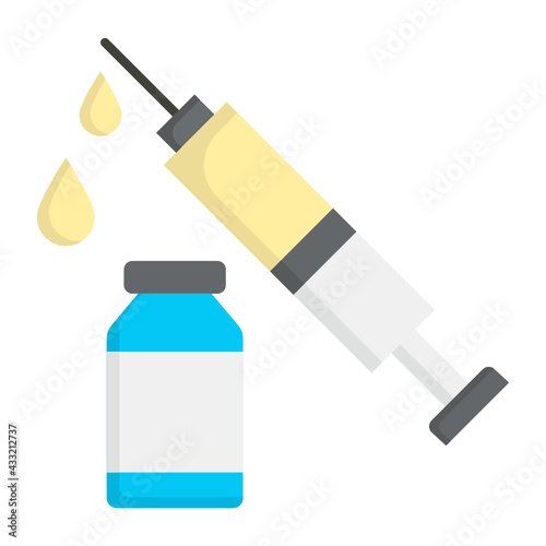 Anabolic steroids Concept, Androgens and injections Vector color line Icon Design, Gym Fitness symbol on white background, Workout exercise equipment stock illustration