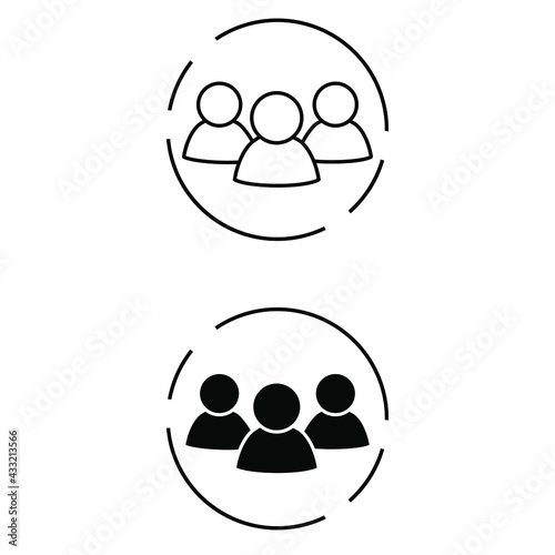 Team icon vector set. associate illustration sign collection. pertness symbol or logo.