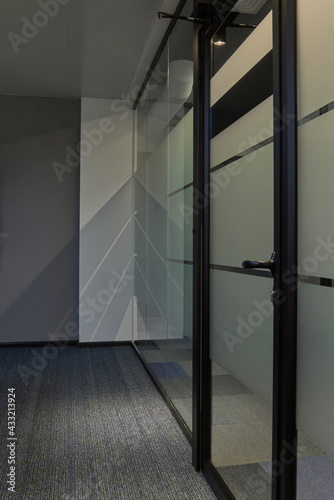 Modern glass office work space