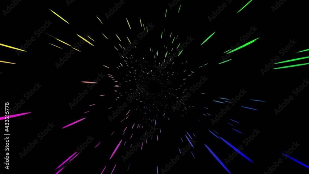Fast light speed journey in space, hyperspace jump Fast light speed journey in space, hyperspace jump