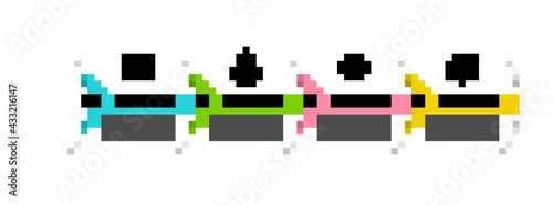 Set line Global warming, Earth globe and plant, Solar energy panel and Recycle clean aqua. Business infographic template. Vector