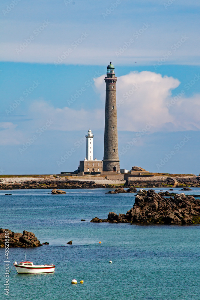 Plouguerneau. Le phare de l'ile Vierge. Finistère. Bretagne	