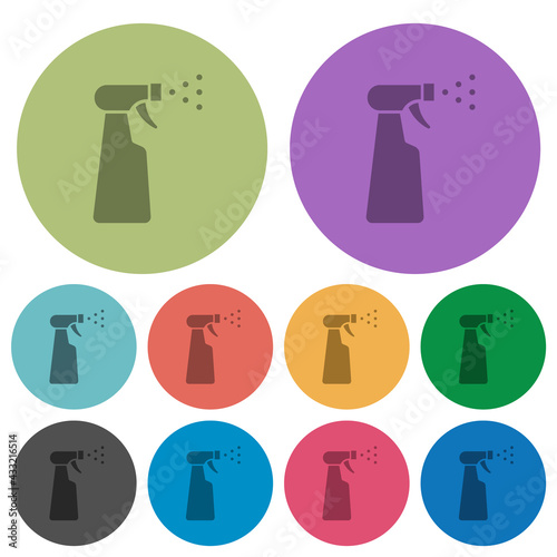 Spray bottle color darker flat icons