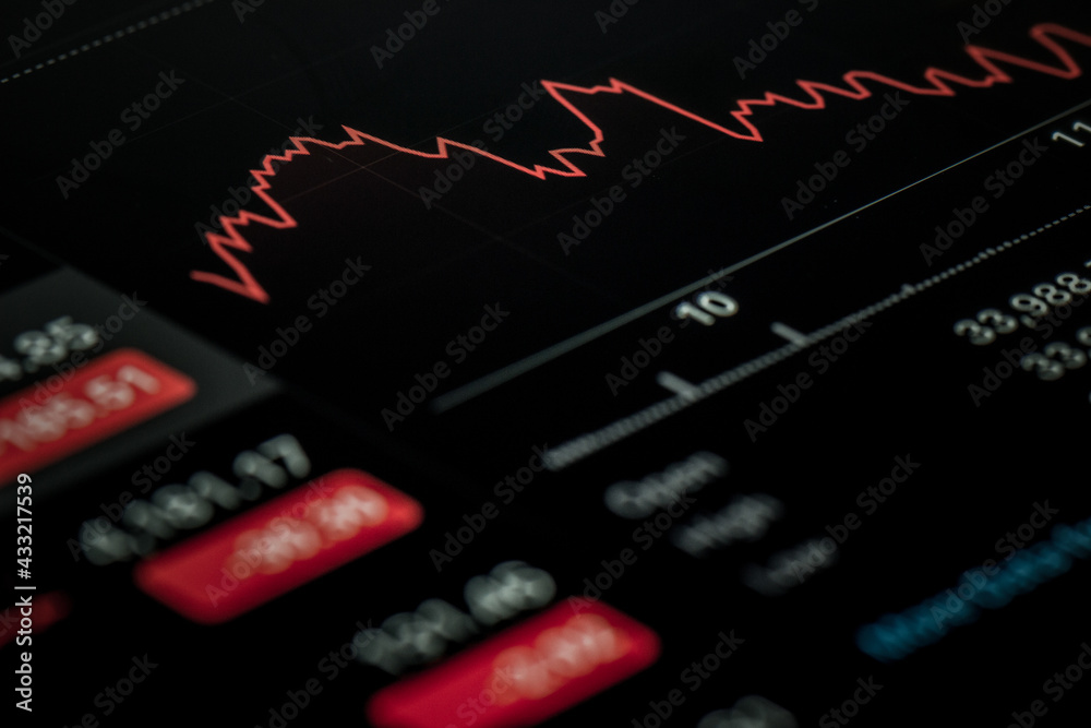 Obraz premium A stock market graph