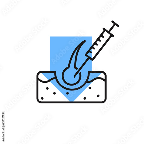 Ozone therapy line icon. Vector