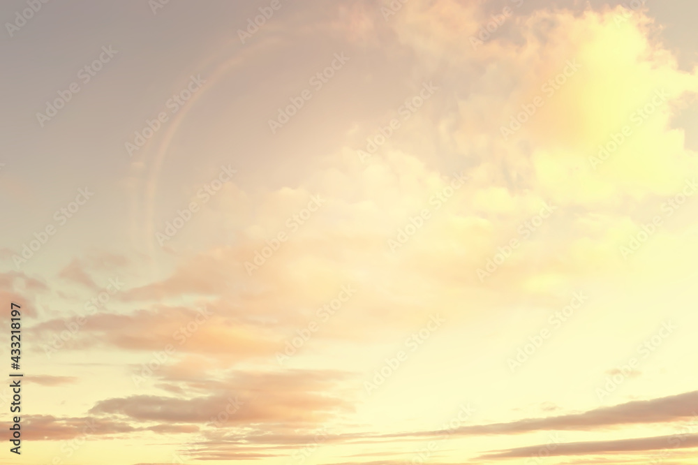 Obraz premium sunrise sky watercolor gradient colors, beautiful abstract nature wallpaper