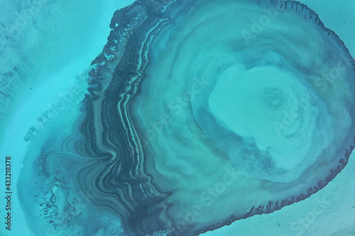 geyser lake altai aerial view from drone, blue lake landscape