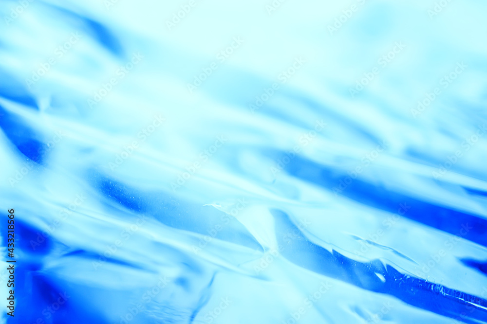 Fototapeta premium abstract blurred blue plastic background, gel technology design