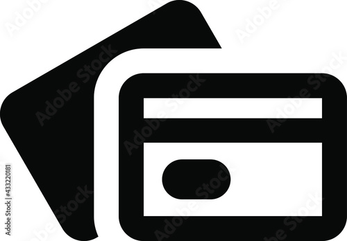 credit debit bank card vector icon, eps image