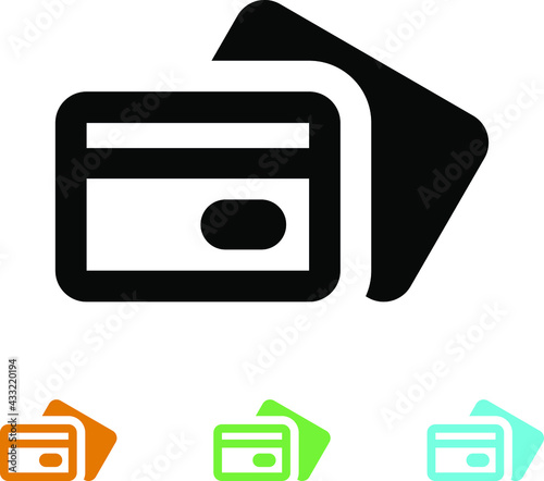 credit debit bank card vector icon, eps image