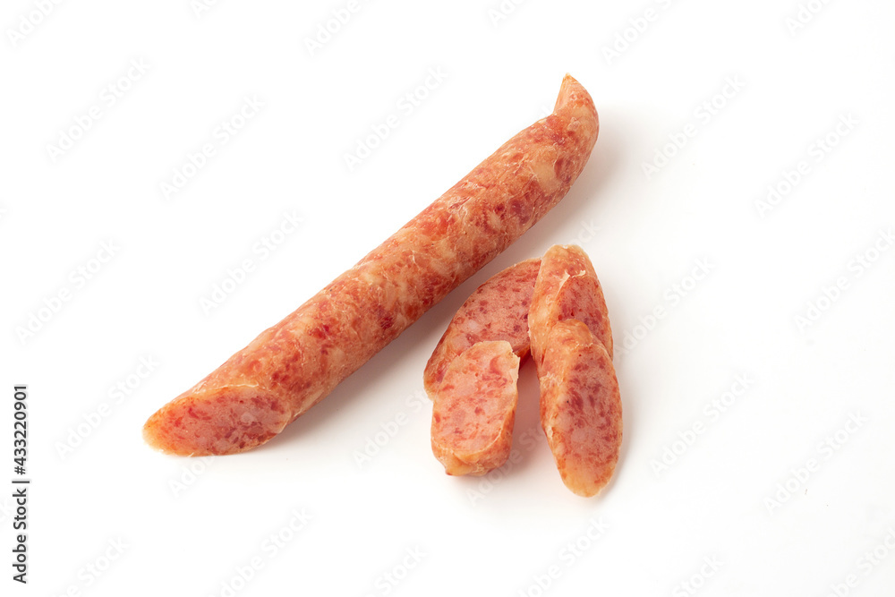 Chinese sausage isolated on a white background. Chinese sausage isolated on a white background.