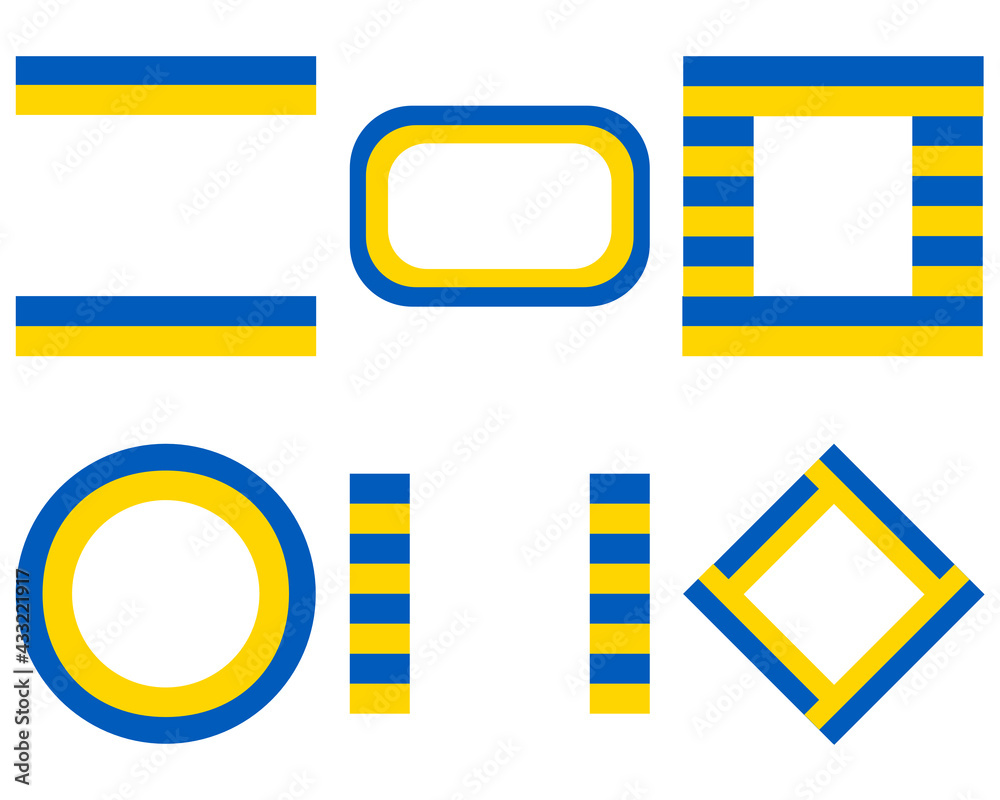 Fototapeta premium Fahnen der Ukraine mit Textfreiraum