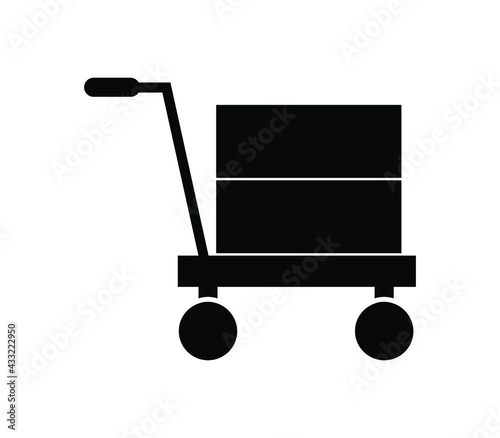 Cargo trolley icon