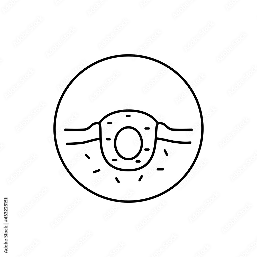 Black dot black line icon. Dermatology disease. Isolated vector element. Black dot black line icon. Dermatology disease. Isolated vector element.