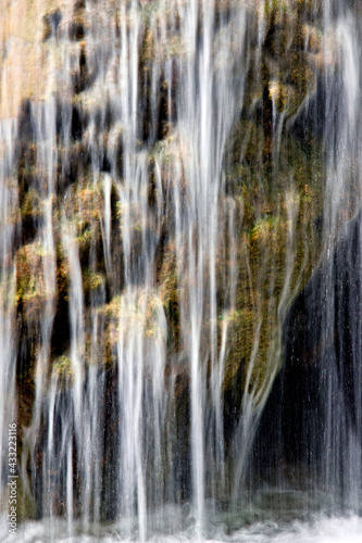 CRETE ISLAND, GREECE. Mylonas waterfall, in Mylonas gorge, about 9 km east of Ierapetra town, Lasithi prefecture.