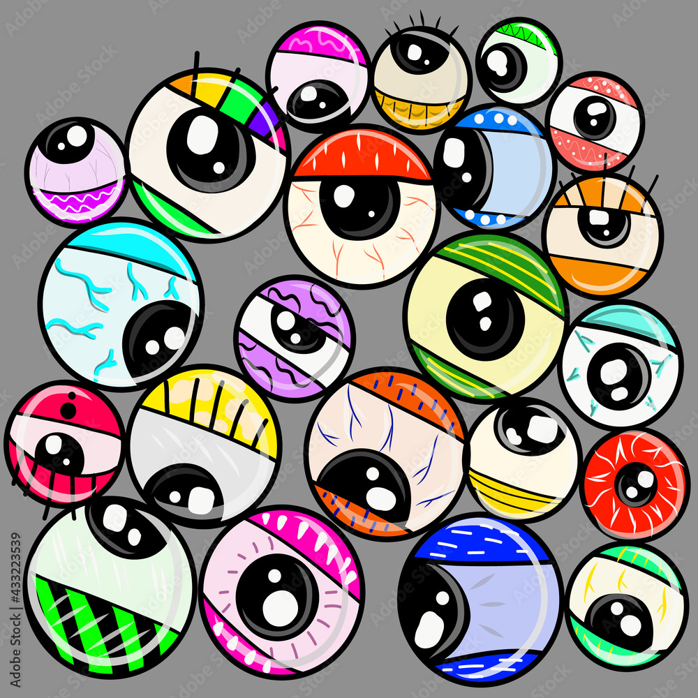 Eyes. Color eye. Tired eyes and eyelid insomnia. Design for print t shirt Eyes. Color eye. Tired eyes and eyelid insomnia. Design for print t shirt