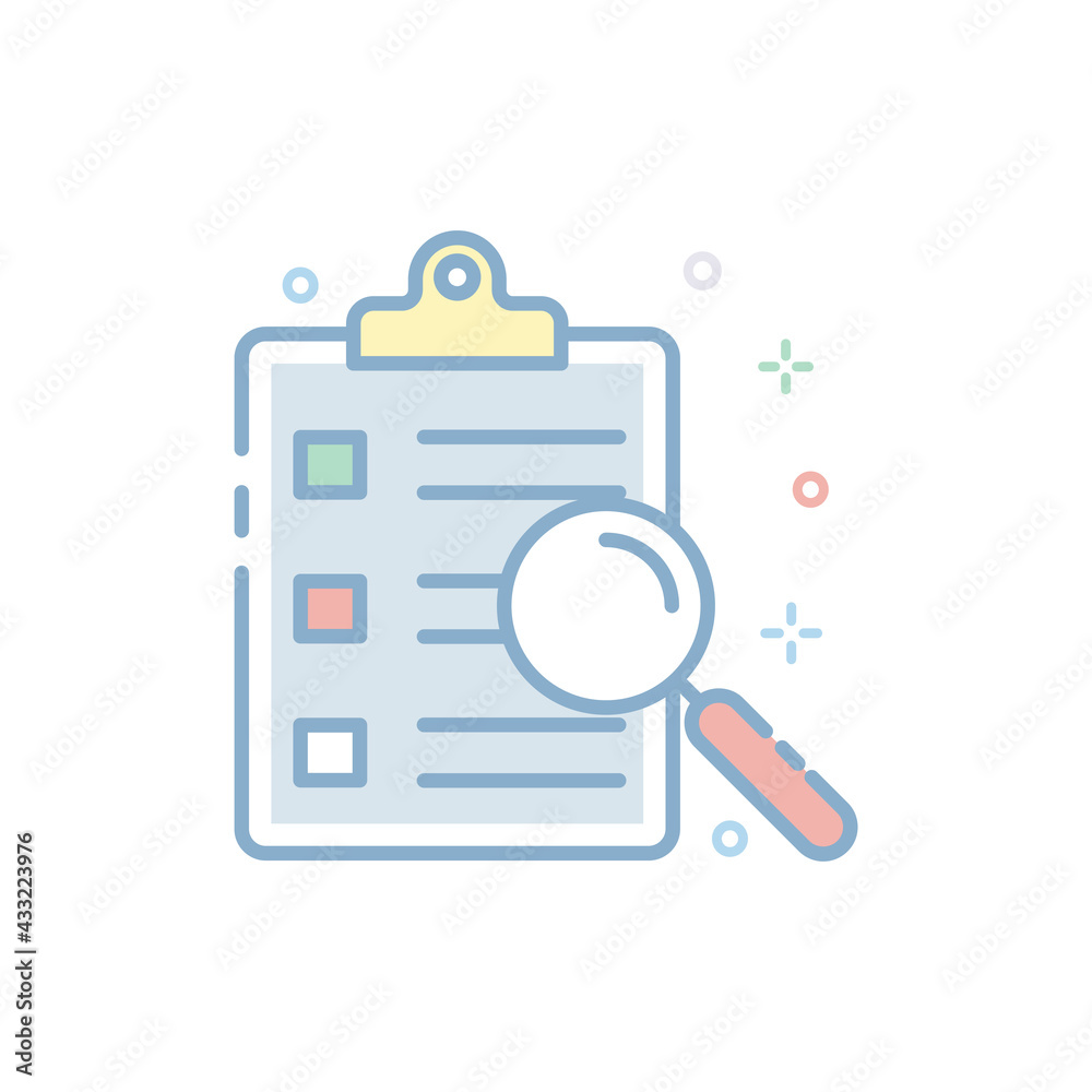 Verification Checklist Vector Filled Outline icon. EPS 10 file Verification Checklist Vector Filled Outline icon. EPS 10 file