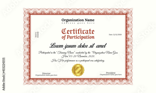 Certificate of Participation Template