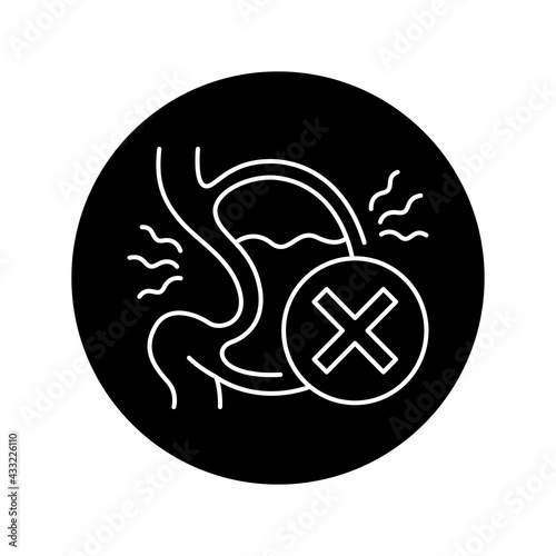 Indigestion olor line icon. Pictogram for web page, mobile app, promo.