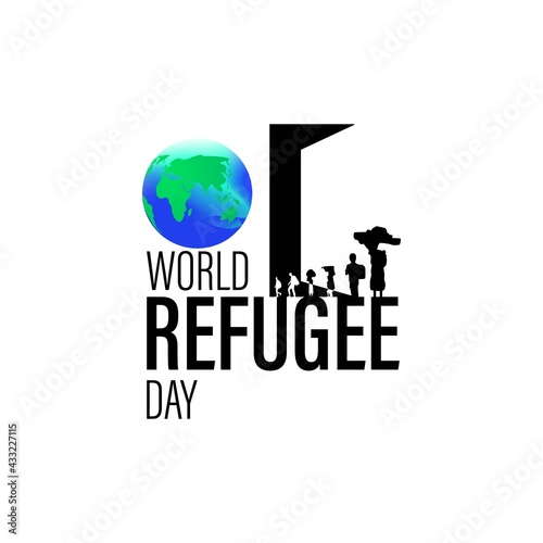 vector illustration for world refugee day-20 june