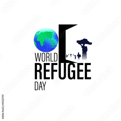 vector illustration for world refugee day-20 june