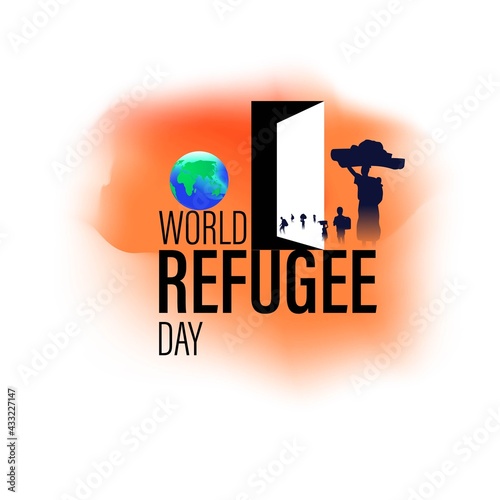 vector illustration for world refugee day-20 june