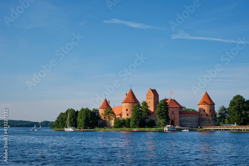 Trakai Island Castle in lake Galve, Lithuania