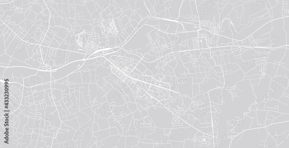 Urban vector city map of Havirov, Czech Republic, Europe