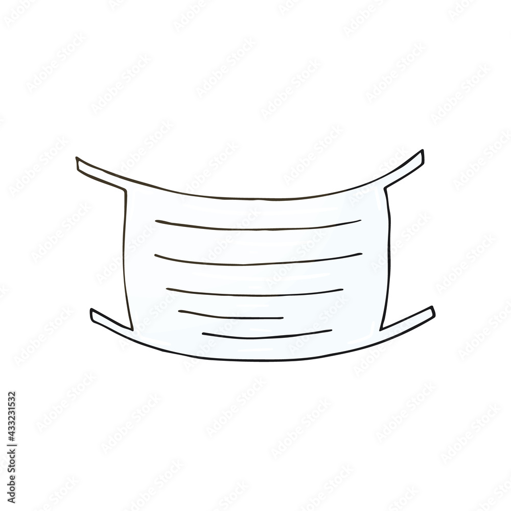 Vector icon in hand draw style. Image isolated on white background