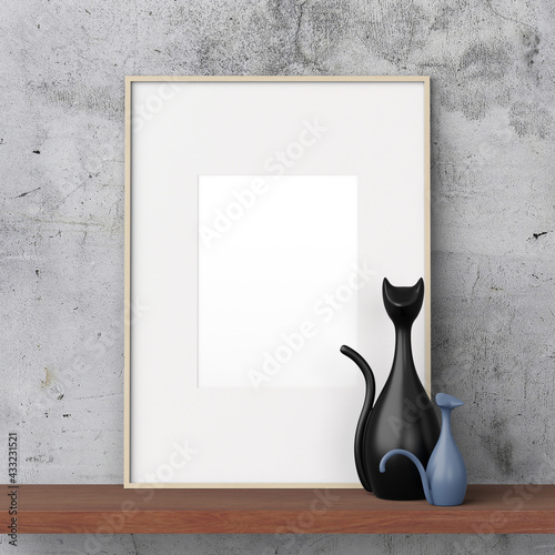 picture frame mockup on wall interior design