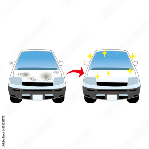 洗車して汚い車が綺麗になる