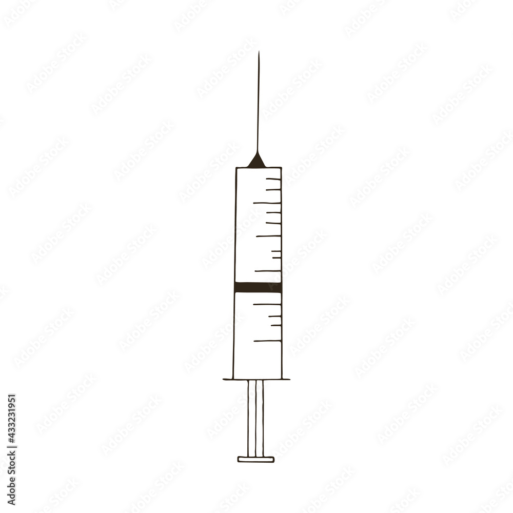 Vector icon in hand draw style. Image isolated on white background