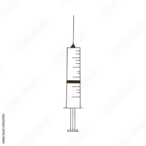 Vector icon in hand draw style. Image isolated on white background