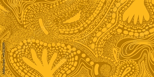 Sfondo dorato astratto moderno creativo doodle pattern photo