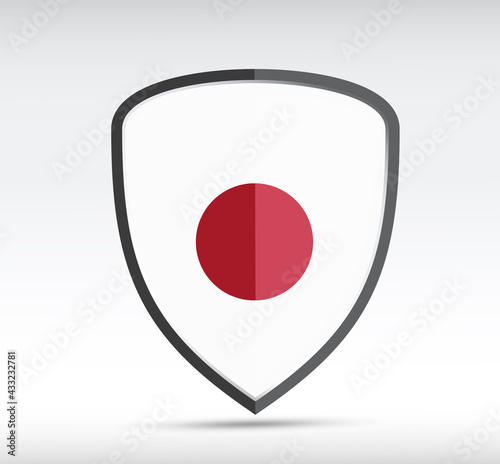 Free Download Shield icon with state flag of Japan - GFXLoad