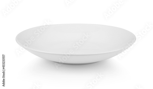 white ceramic plate isolated on white blackground.