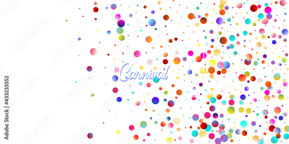 Carnival Confetti Explosion Vector Background. Birthday, New Year, Christmas Party Confetti Rain