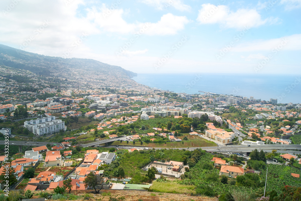 sustainable green city, travel destination funchal city in madeira island Portugal