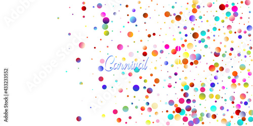 Carnival Confetti Explosion Vector Background. Birthday, New Year, Christmas Party Confetti Rain